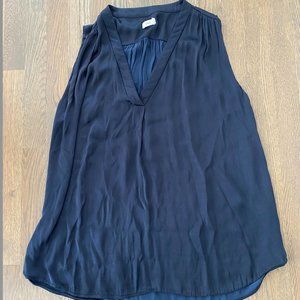 Vince Silk Navy Blouse/ Top - Size XL